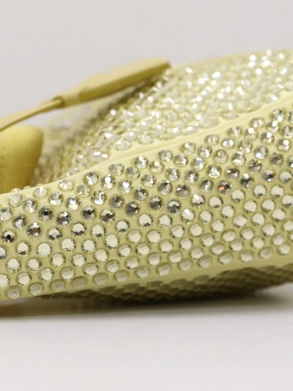 PRADA Re-Edition 2000 Yellow Crystal Nylon Shoulder Top Handle Mini Hobo Bag - Picture 12 of 15